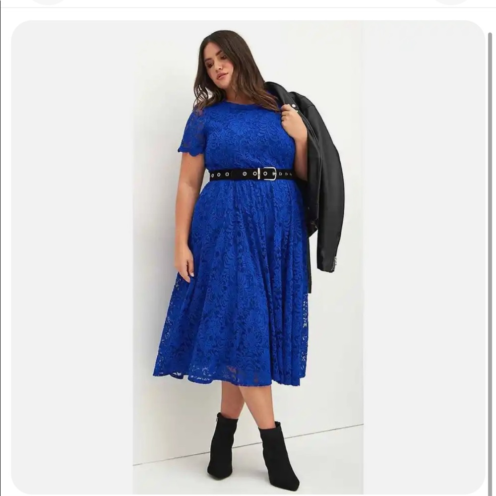 Torrid lace blue dress size 1